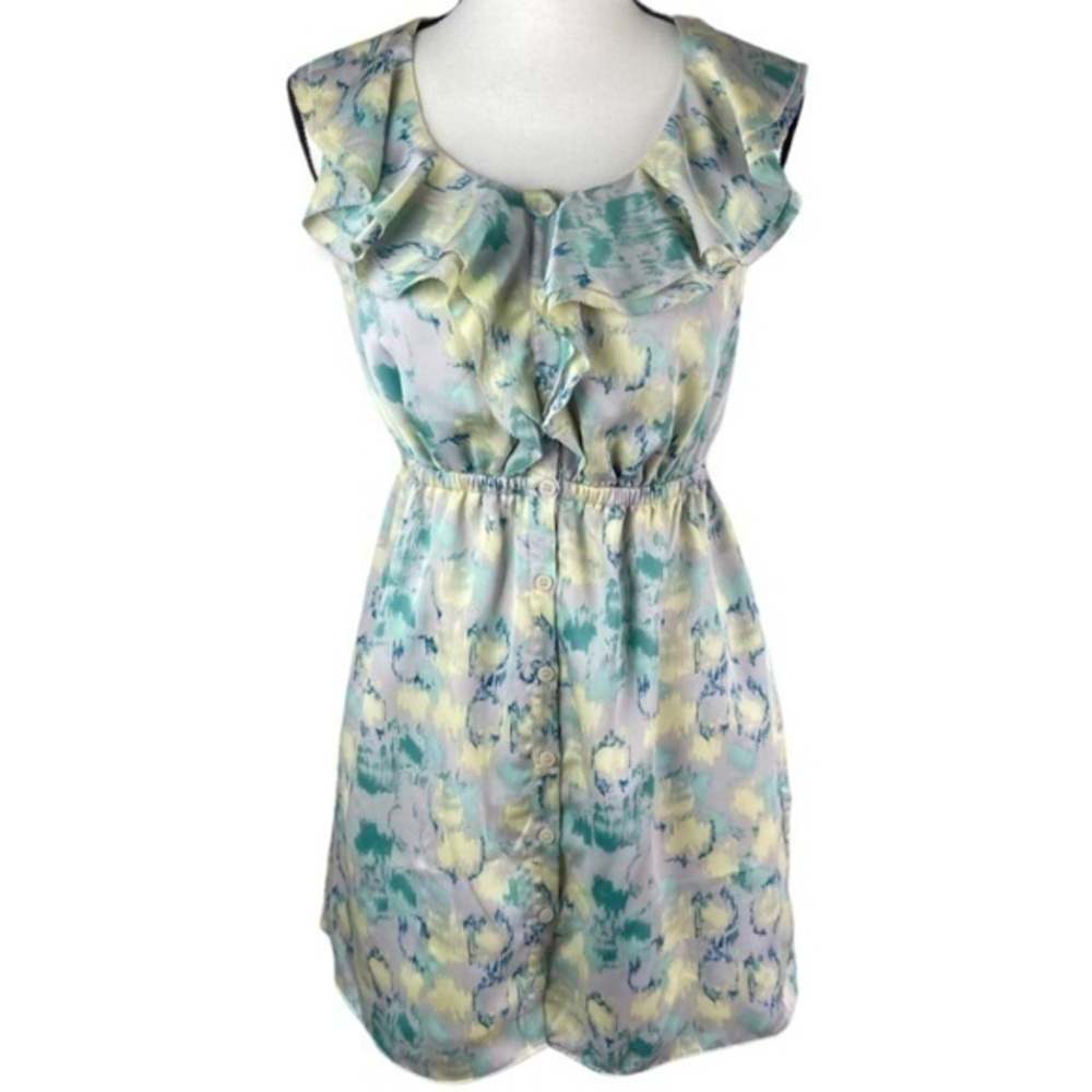 I Heart Ronson Dress Ruffle Halter Print Mini Dress‎
